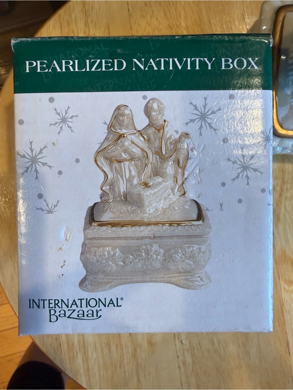 Pearlized Nativity Box - Cream Pearl Finish